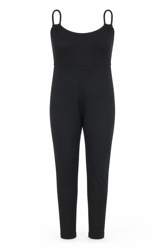 PRETTYLITTLETHING Womens Black Polyester Jumpsuit One-Piece Size 4XL L31 in Pullover