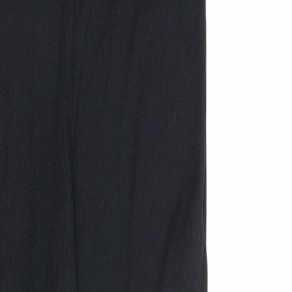 PRETTYLITTLETHING Womens Black Polyester Jumpsuit One-Piece Size 4XL L31 in Pullover