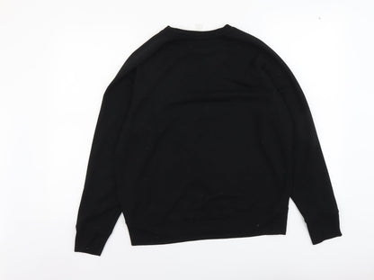 H&M Womens Black Cotton Pullover Sweatshirt Size S Pullover