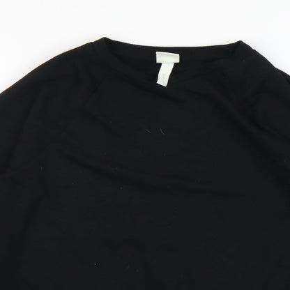 H&M Womens Black Cotton Pullover Sweatshirt Size S Pullover