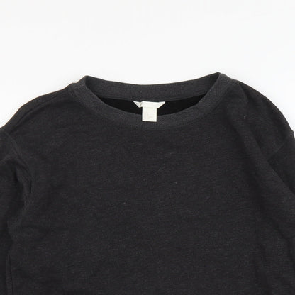 H&M Womens Grey Cotton Pullover Sweatshirt Size S Pullover