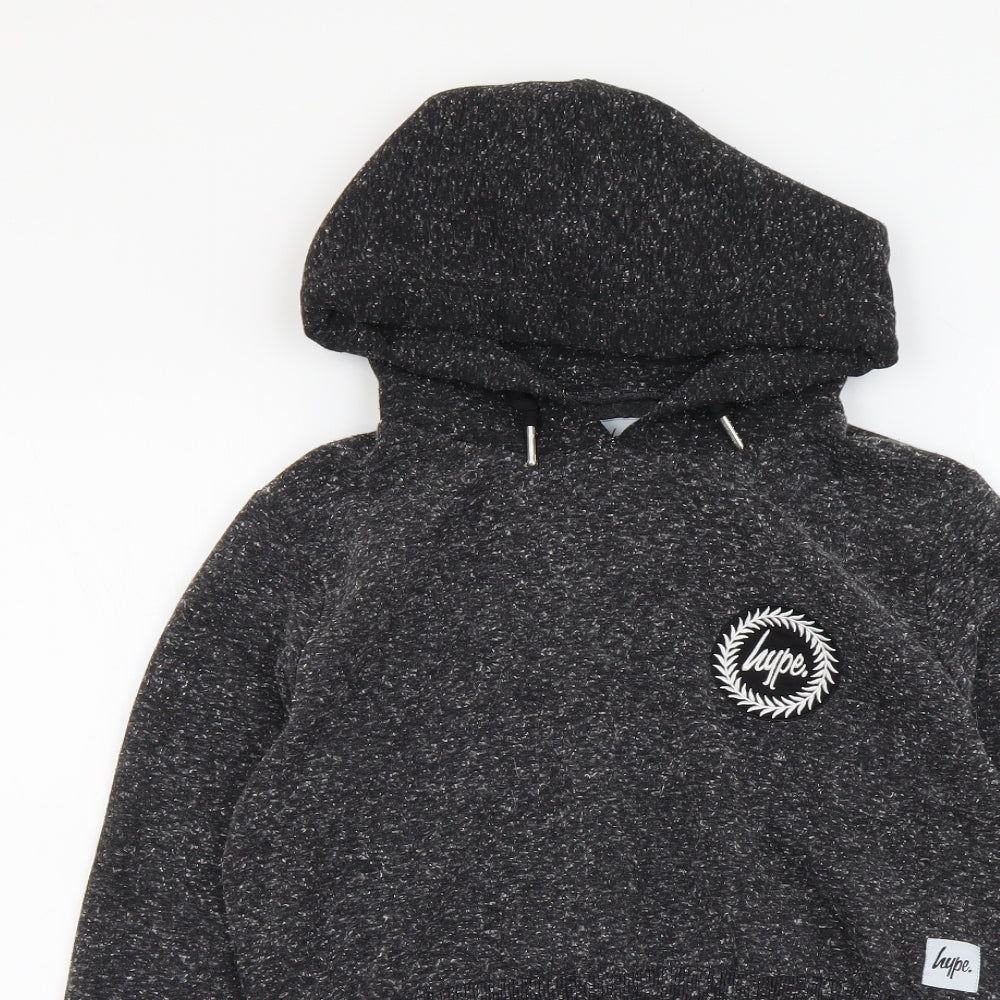 Hype Womens Grey Cotton Pullover Hoodie Size S Pullover
