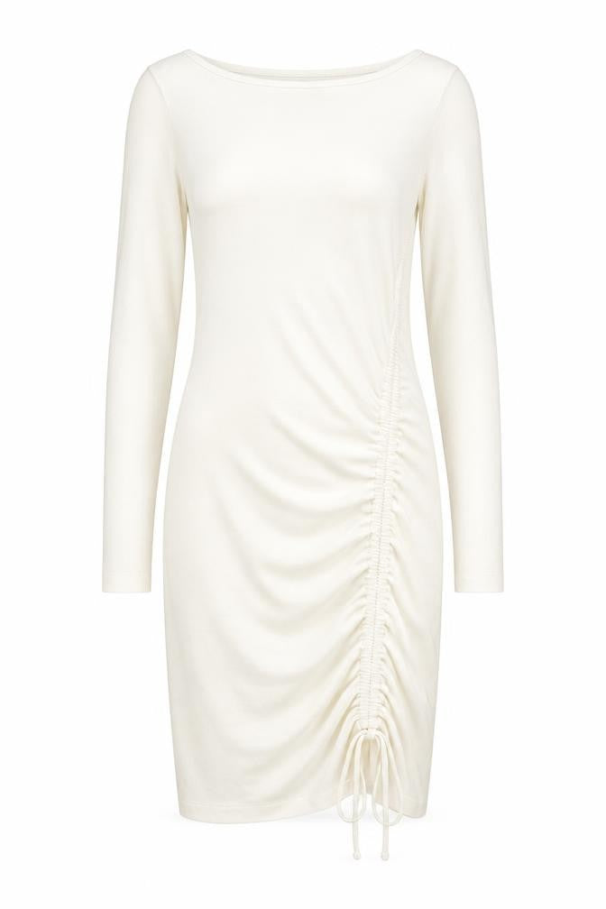 4th & Reckless Womens Ivory Cotton Pencil Dress Size 8 Boat Neck Pullover