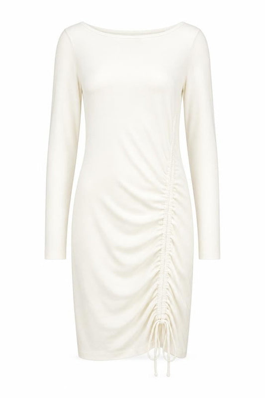 4th & Reckless Womens Ivory Cotton Pencil Dress Size 8 Boat Neck Pullover