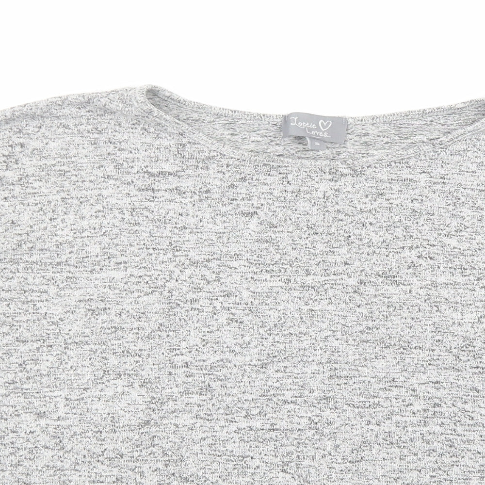 Lottie Loves Womens Grey Viscose Basic Blouse Size S Scoop Neck