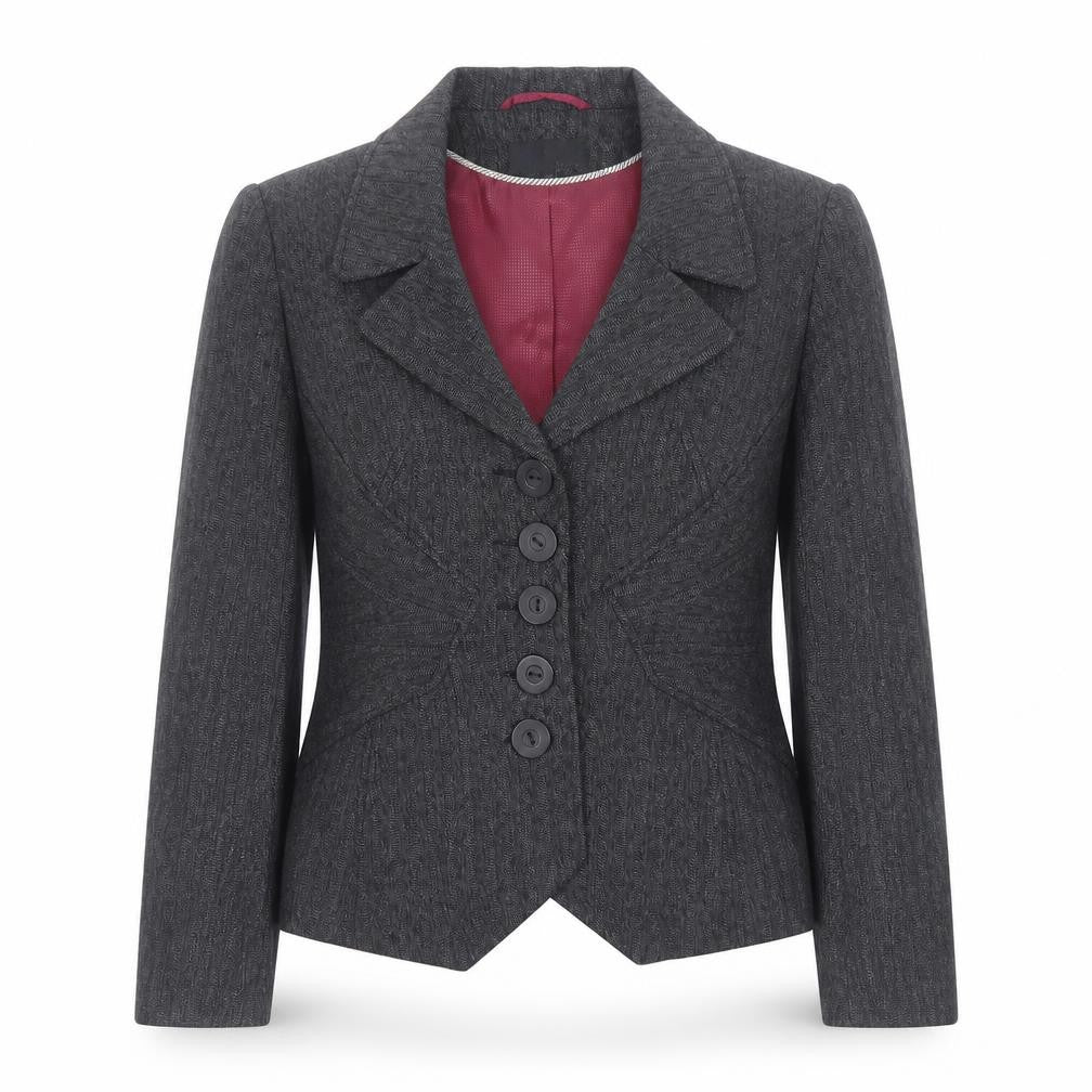 NEXT Womens Grey Cotton Jacket Blazer Size 8