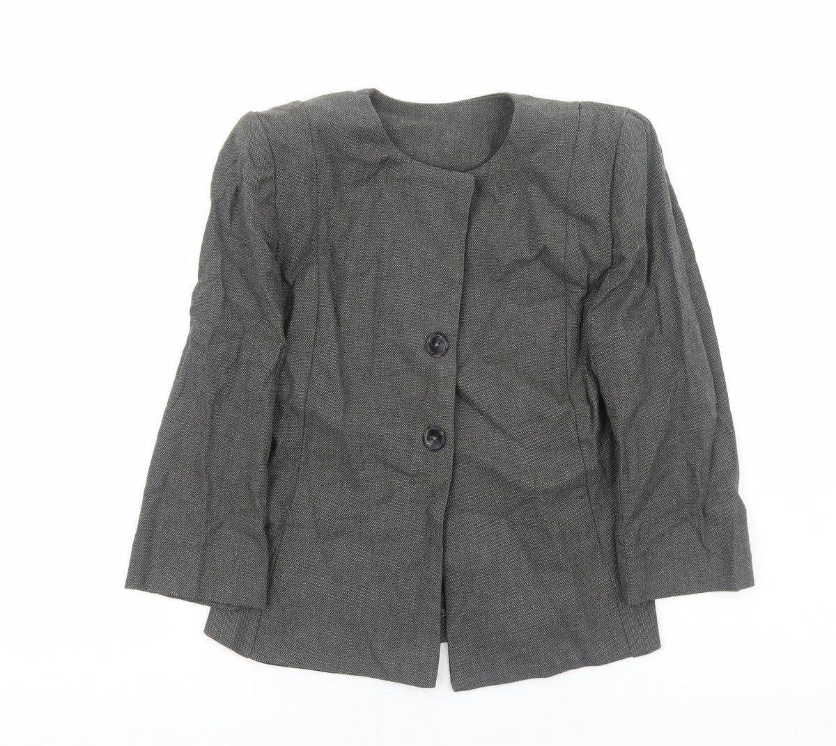 Preworn Womens Grey Jacket Blazer Size S Button