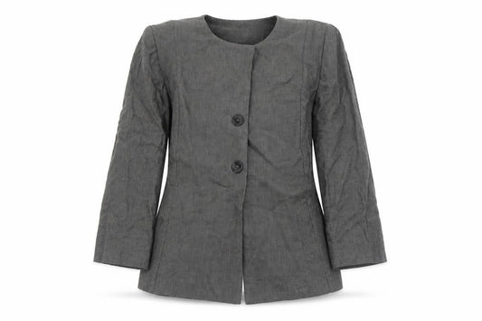 Preworn Womens Grey Jacket Blazer Size S Button