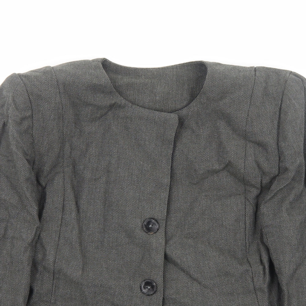 Preworn Womens Grey Jacket Blazer Size S Button