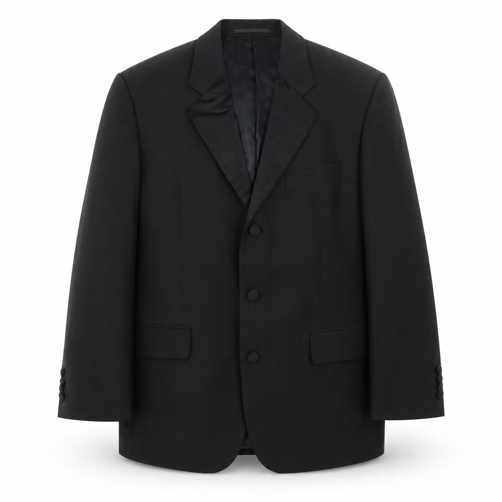 Youngs Mens Black Polyester Jacket Blazer Size L Regular