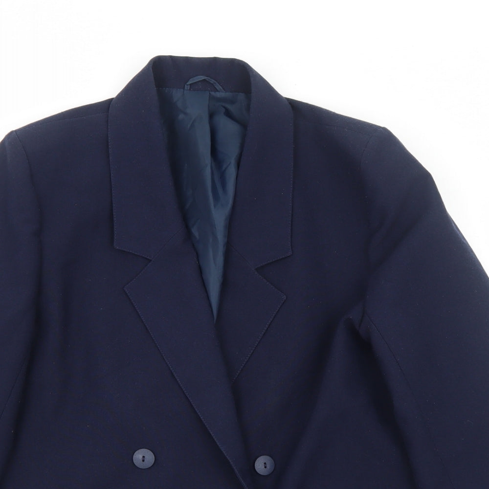OPUS Womens Blue Cotton Jacket Blazer Size 10