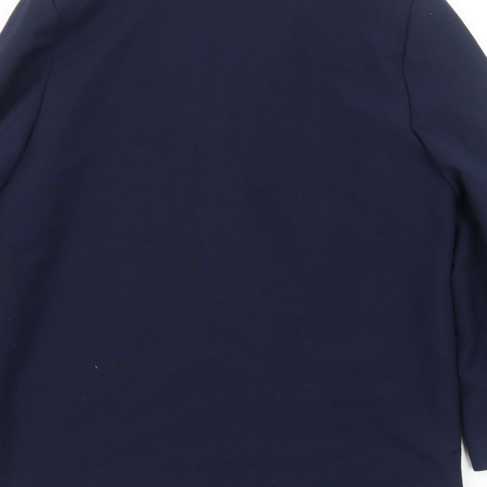 OPUS Womens Blue Cotton Jacket Blazer Size 10