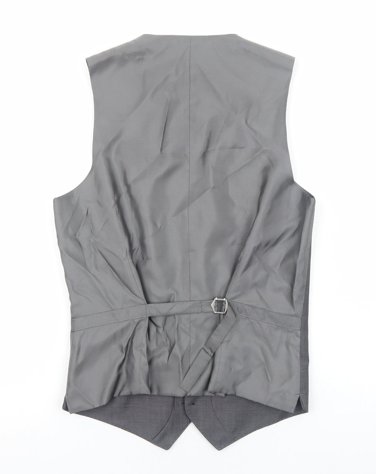 Marks and Spencer Mens Grey Polyester Jacket Suit Waistcoat Size M Regular