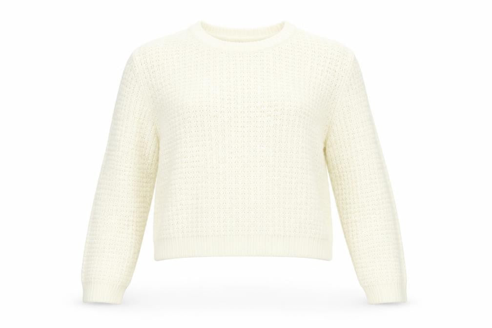 Select Womens Ivory Round Neck Polyester Pullover Jumper Size 16