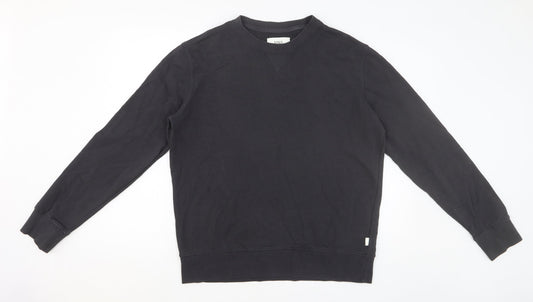 Marks and Spencer Womens Grey Round Neck Cotton Pullover Jumper Size M