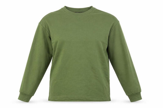 Marks and Spencer Womens Green Cotton Pullover Sweatshirt Size 8 Pullover