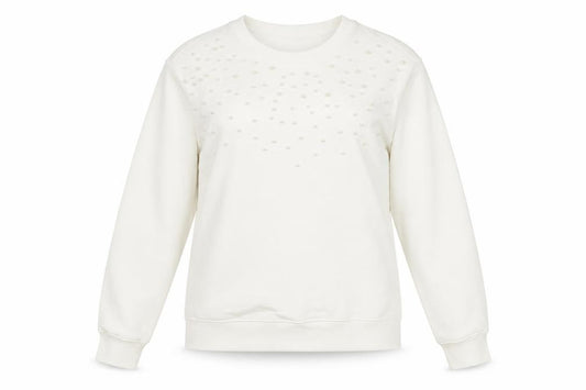 Marks and Spencer Womens White Cotton Pullover Sweatshirt Size S Pullover