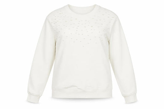 Marks and Spencer Womens White Cotton Pullover Sweatshirt Size S Pullover
