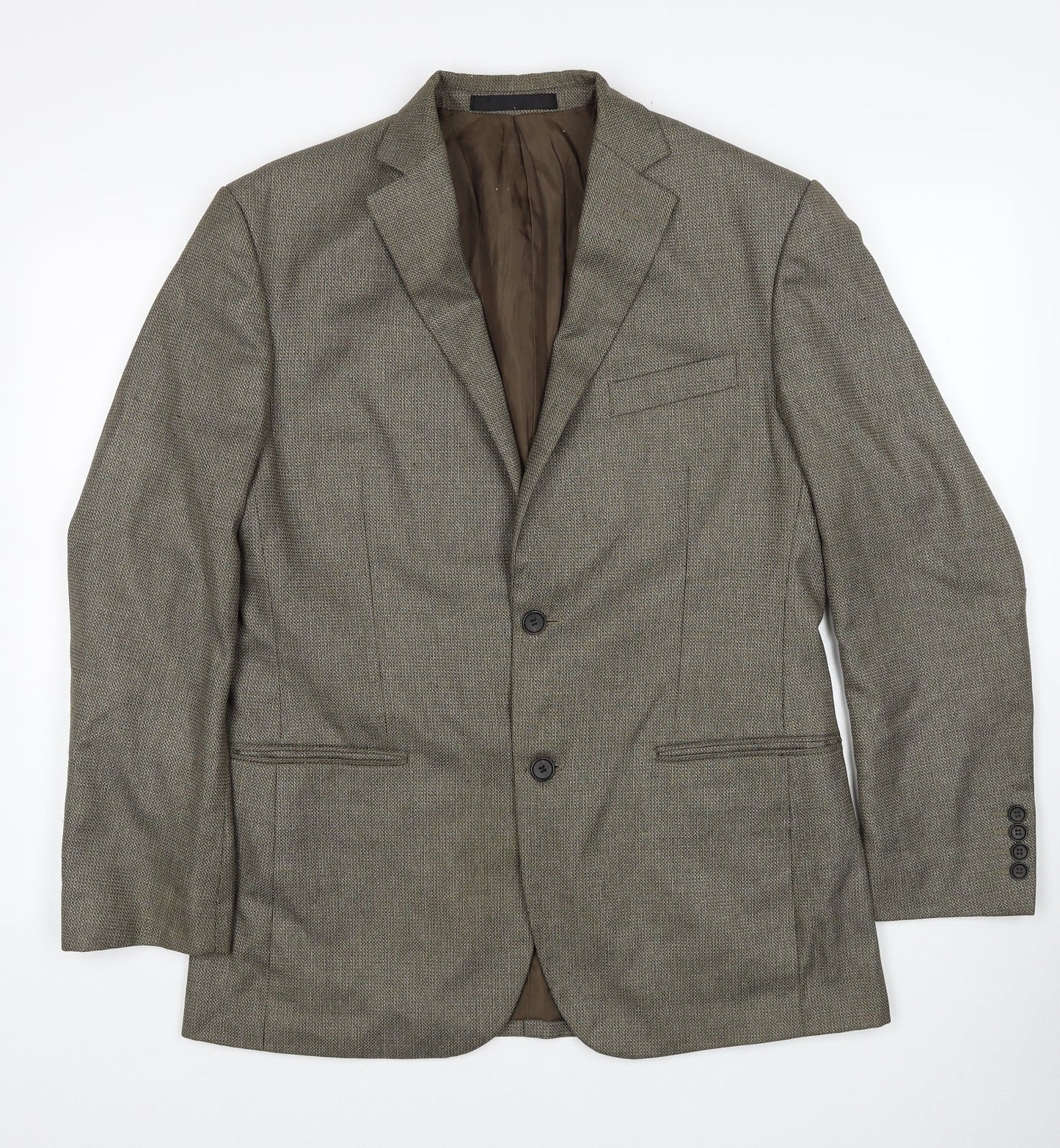 Marks and Spencer Mens Brown Polyester Jacket Blazer Size M Regular
