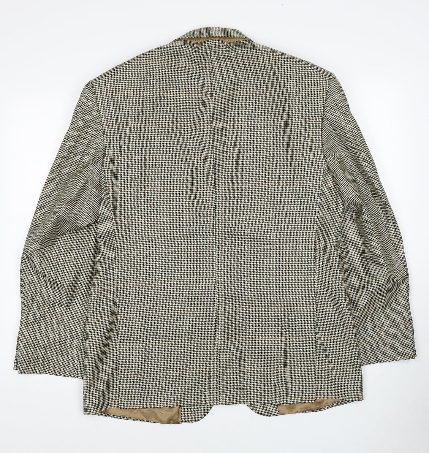 Marks and Spencer Mens Brown Plaid Wool Jacket Blazer Size 40 Regular