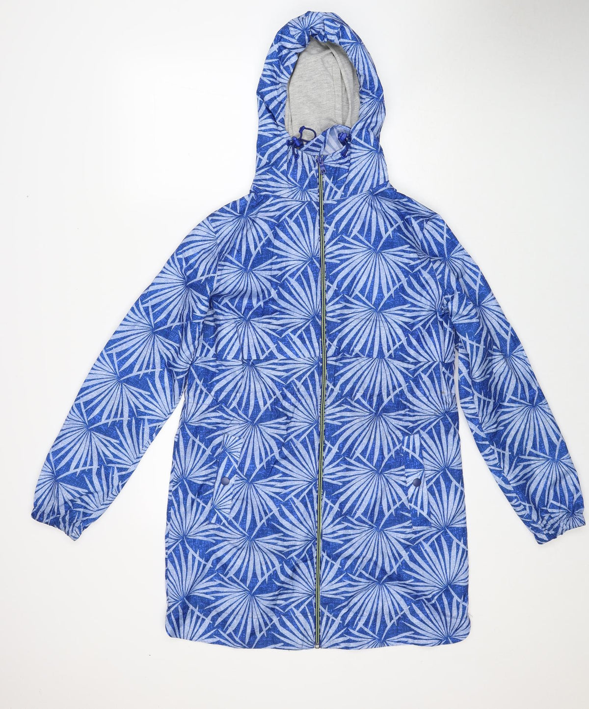 Marks & Spencer Womens Blue Geometric Jacket Size S Zip
