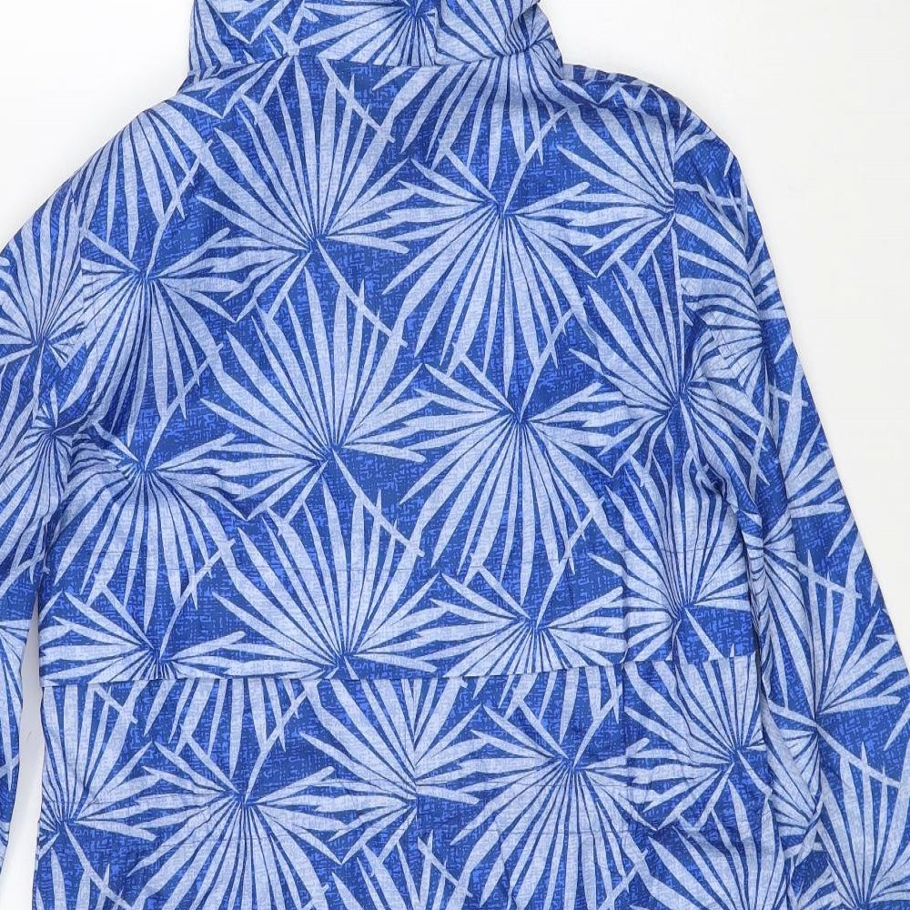 Marks & Spencer Womens Blue Geometric Jacket Size S Zip