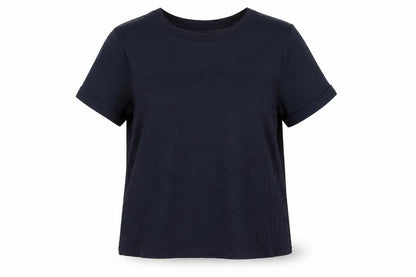 Warehouse Womens Blue Viscose Basic T-Shirt Size 14 Round Neck