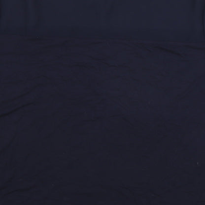 Warehouse Womens Blue Viscose Basic T-Shirt Size 14 Round Neck