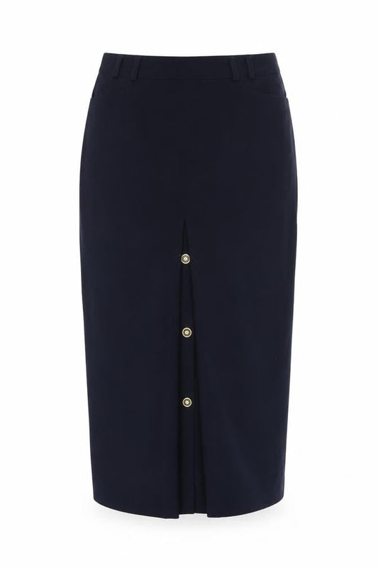 Hammerschmid Womens Blue Polyester Straight & Pencil Skirt Size 10 Zip