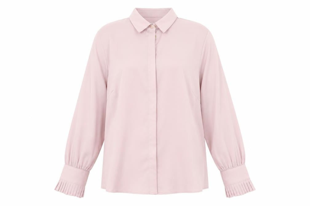 Very Womens Pink Polyester Basic Button-Up Size 14 V-Neck