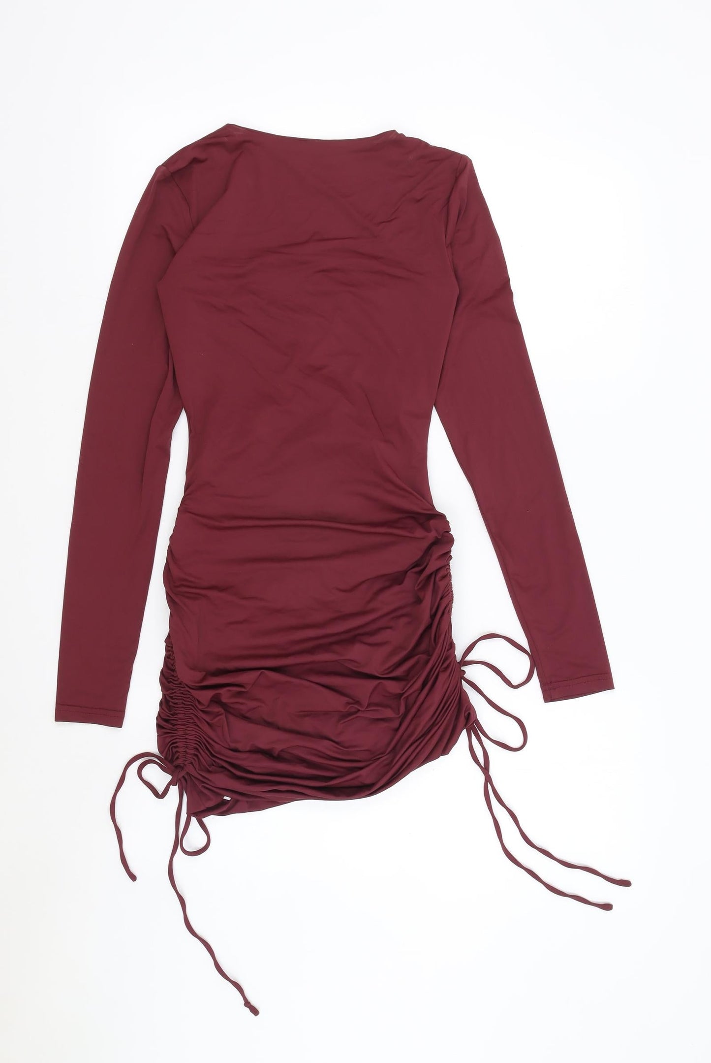 Meshki Womens Purple Polyester Bodycon Size XS Round Neck Pullover
