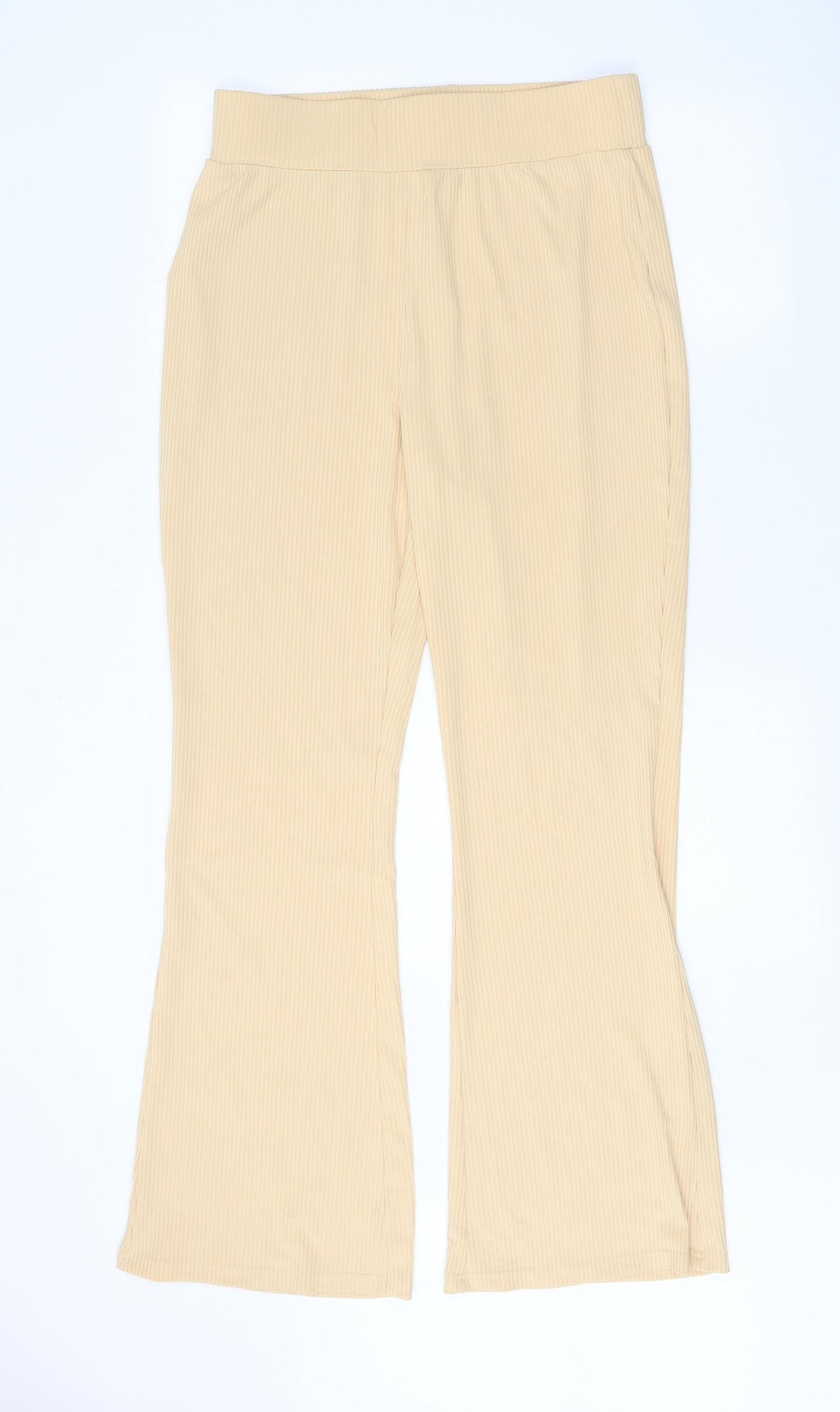 Preworn Womens Beige Polyester Trousers Size XL Regular