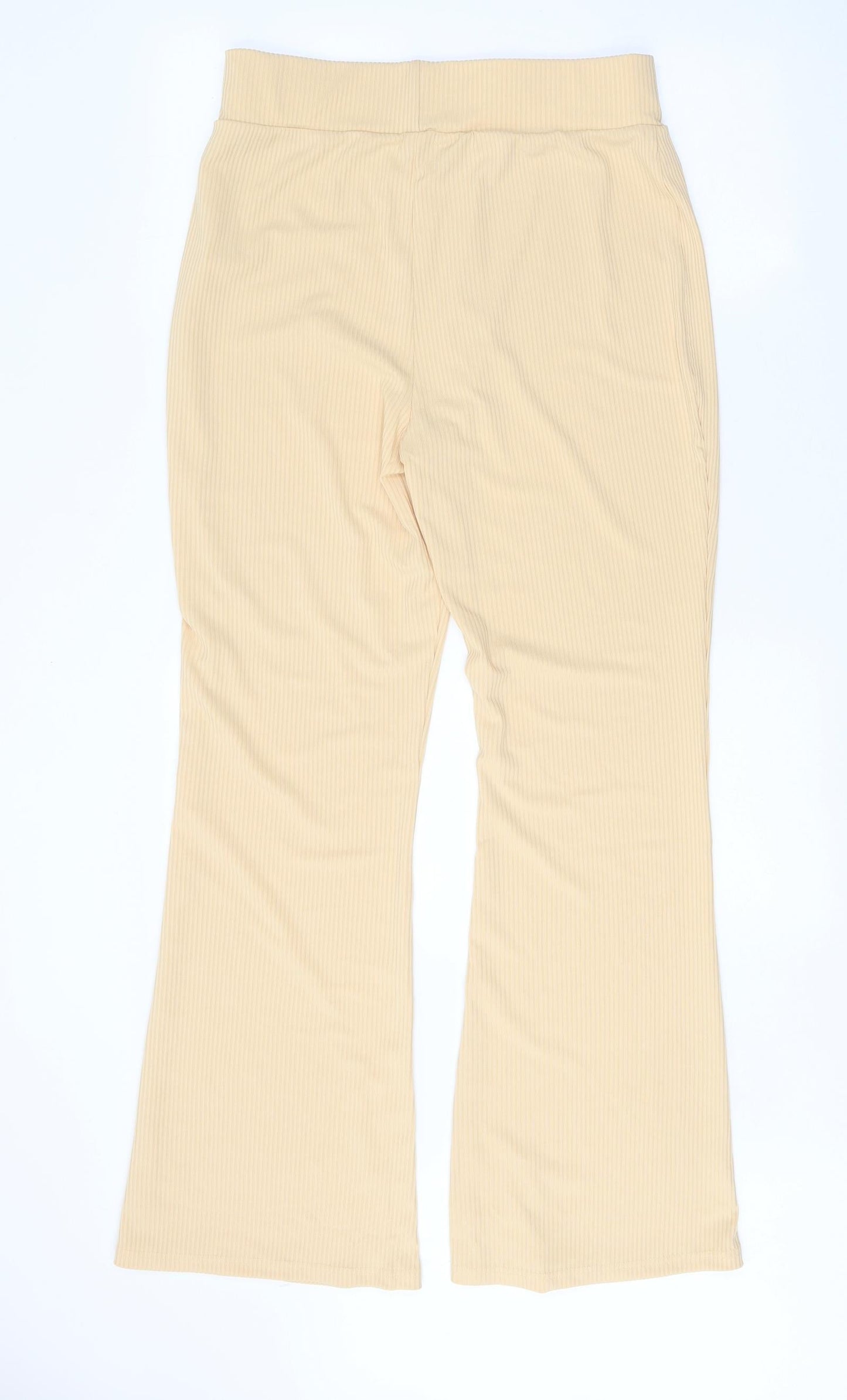Preworn Womens Beige Polyester Trousers Size XL Regular
