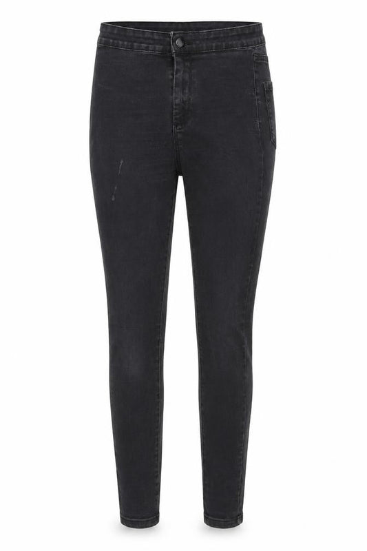 Denim & Co. Womens Black Cotton Skinny Jeans Size 12 Regular Zip