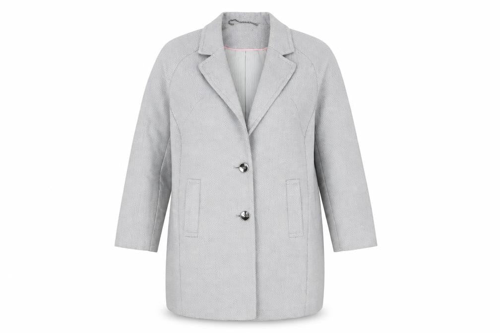 TU Womens Grey Polyester Jacket Blazer Size 8