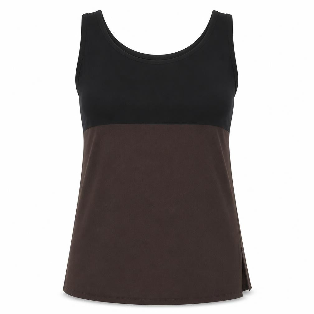 Grace Collection Womens Black Polyester Basic Tank Size 12 Scoop Neck