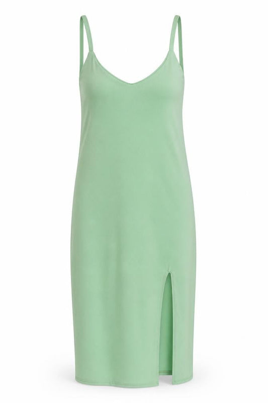 I SAW IT FIRST Womens Green Polyester Tank Dress Size 14 V-Neck Pullover