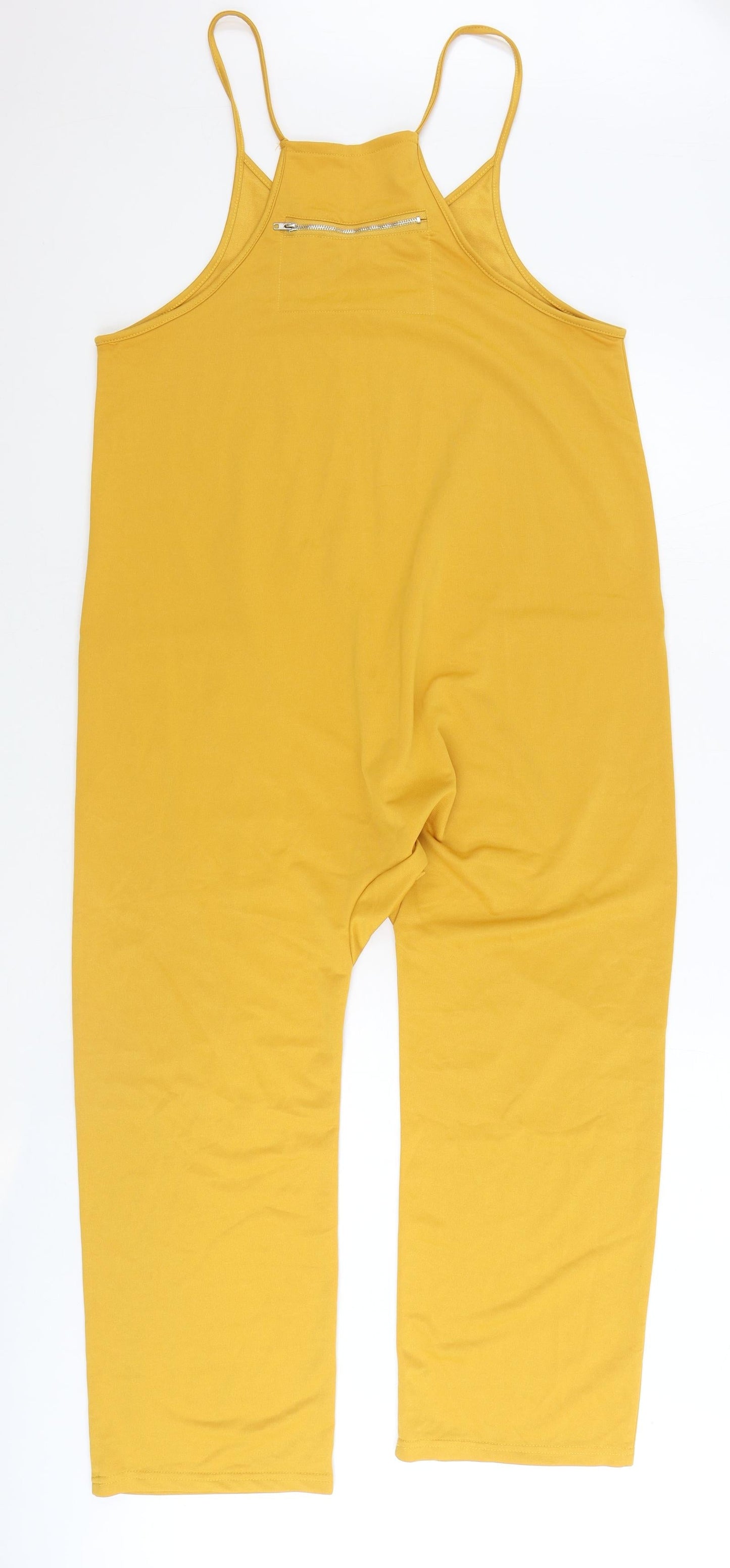 Preworn Womens Yellow Polyester Jumpsuit One-Piece Size S Pullover