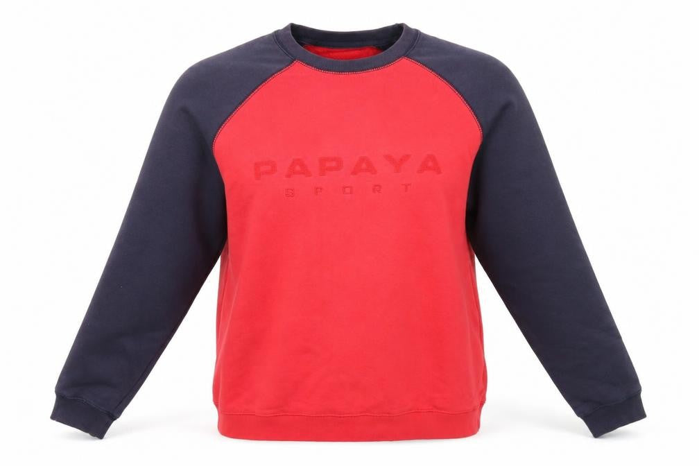 Papaya Womens Red Cotton Pullover Sweatshirt Size S Pullover