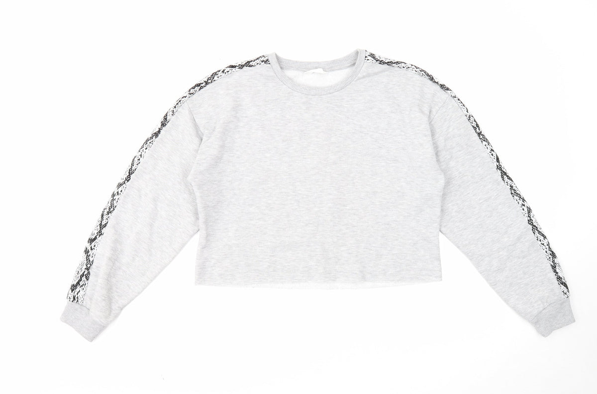 Candy Couture Girls Grey Cotton Pullover Sweatshirt Size 15 Years Pullover