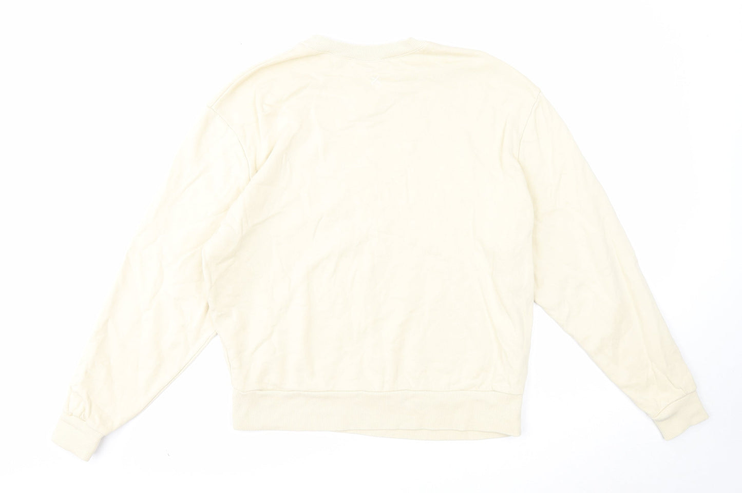 COLLUSION Mens Beige Cotton Pullover Sweatshirt Size XS