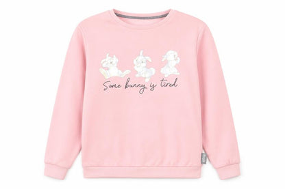 Disney Womens Pink Polyester Pullover Sweatshirt Size S Pullover - Some Bunny is Tired