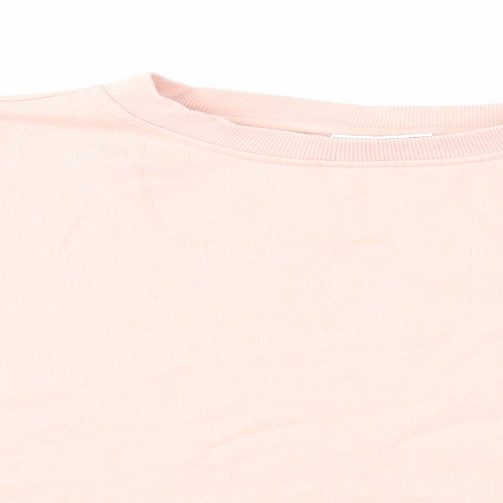 Noisy may Womens Pink Cotton Pullover Sweatshirt Size S Pullover