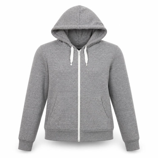 Topshop Womens Grey Cotton Full Zip Hoodie Size 6 Zip