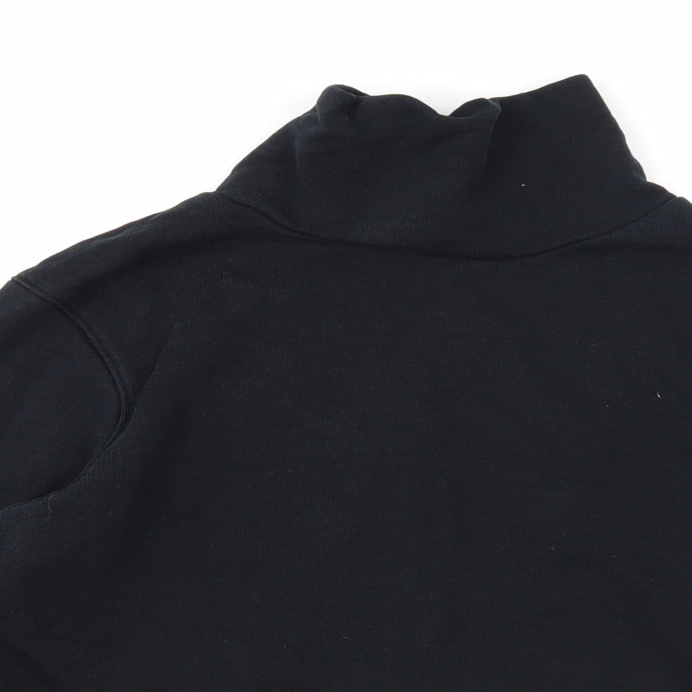 Marks and Spencer Womens Black Cotton Pullover Sweatshirt Size 14 Pullover
