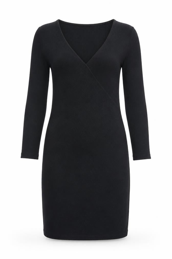 Mango Womens Black Polyester A-Line Size S V-Neck Pullover
