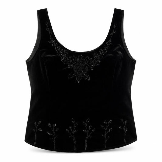 Marks and Spencer Womens Black Polyester Basic Tank Size 18 Round Neck