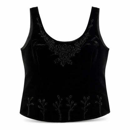 Marks & Spencer Womens Black Polyester Basic Tank Size 18 Round Neck