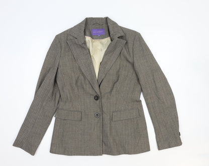 Atmosphere Womens Beige Polyester Jacket Blazer Size 12