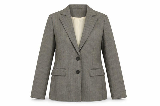 Atmosphere Womens Beige Polyester Jacket Blazer Size 12